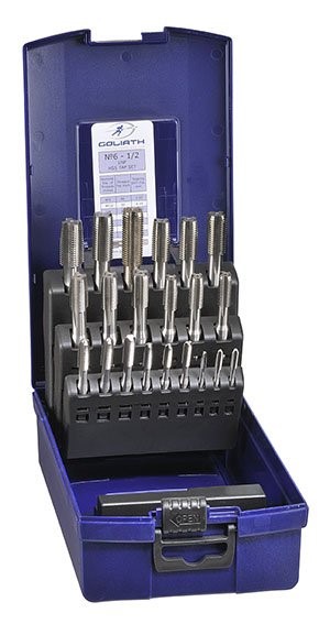 GOLIATH TAP HSS SET #6 UNF 1/2'' BOXED SET 